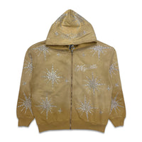 Majestik Men's Rhinestone Dyed Heavy Jogger set eggshell