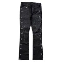 Kindred Men’s Rhinestone Stacked Jeans Coated Black