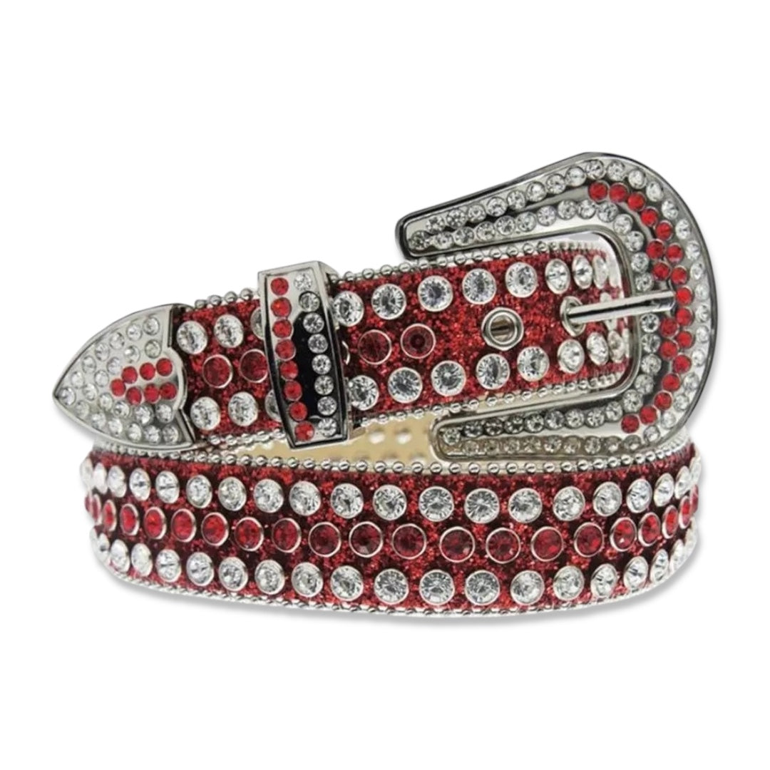 Dna premium Men's belt Red /sliver