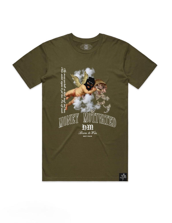 Hasta Muerte (Army Green "Born To Win" T-Shirt)