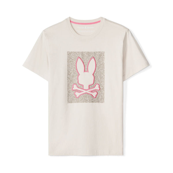 Psycho Bunny (Men's natural linen livingston graphic tee)