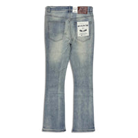 Reelistik Nyc Men's Diamond Studded stacked jeans -Light Blue (RST-6036-2)