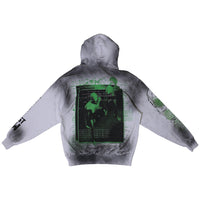 First Row White/Gray Intellectual Property Sprayed Hoodie