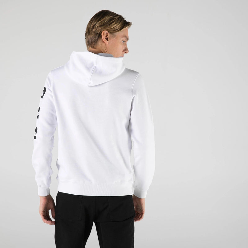 Lacoste (Men’s white print sleeve fleece hoodie)