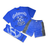 Godspeed Collegiate Short Set Royal Blue Wash