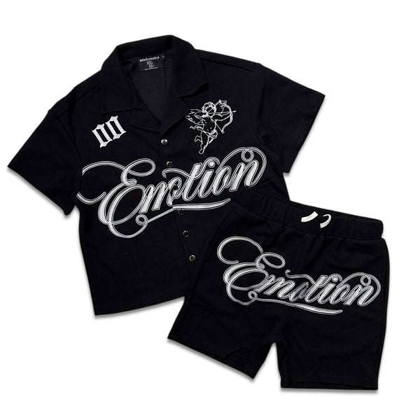 Mixed Emotion Signature Short set Black