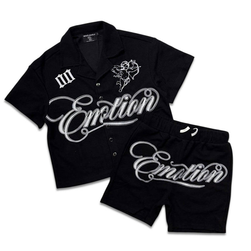 Mixed Emotion Signature Short set Black
