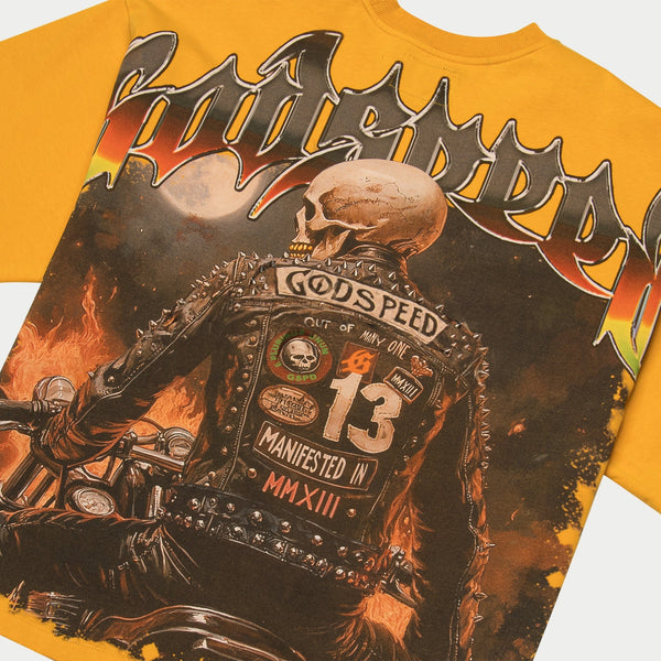 Godspeed Biker Nation Tee Mustard Yellow
