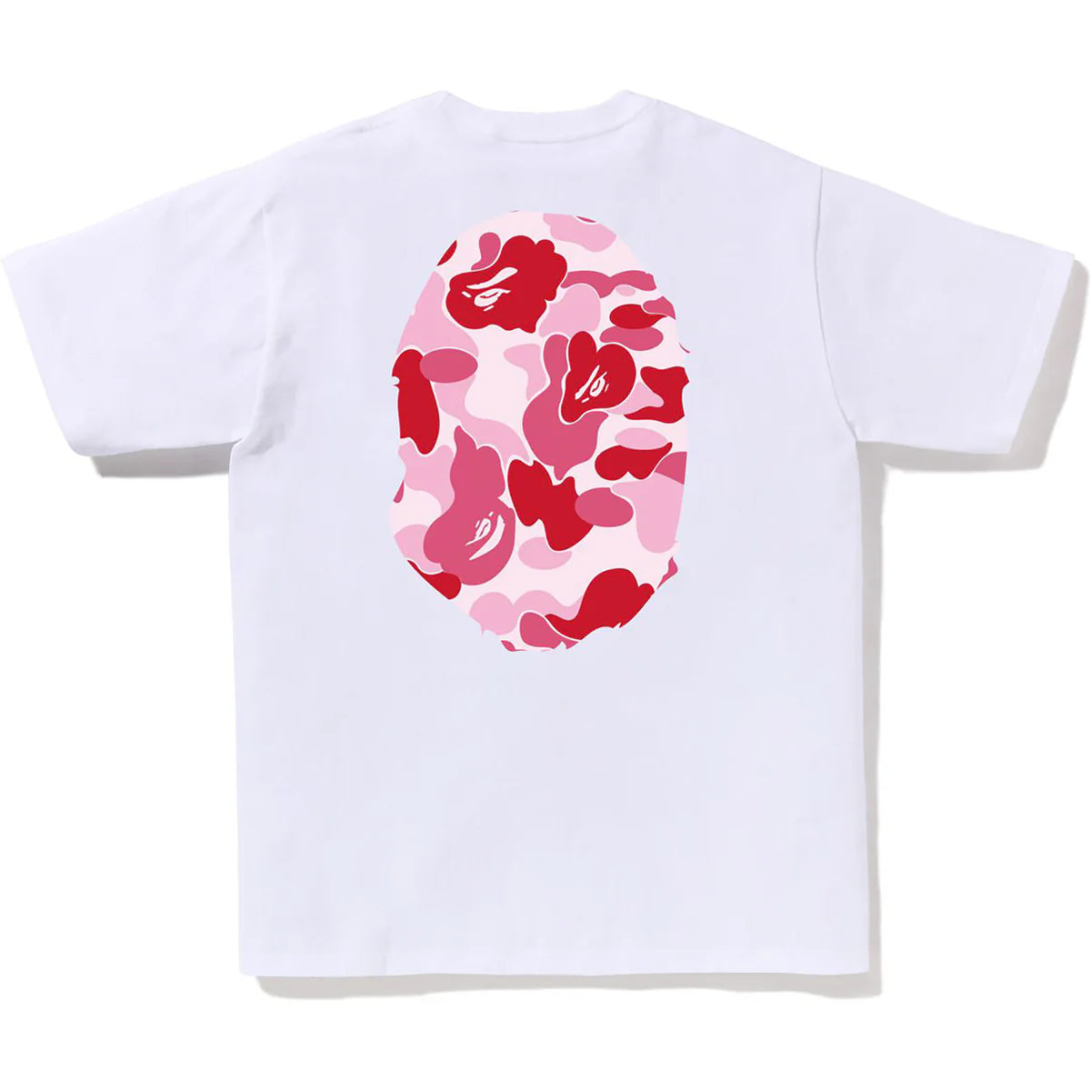 Bape Men’s ABC Camo Big Ape Head Tee White X Pink