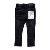 Premium disaster kids's ripped jean black two tone
