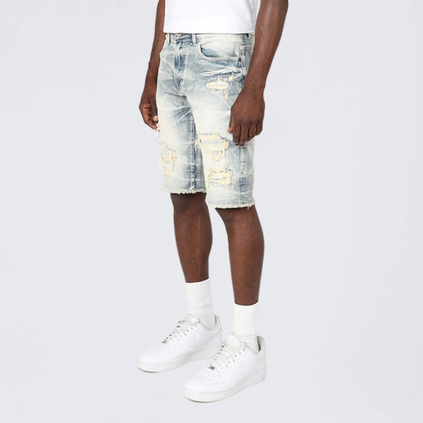 Smoke Rise 12" Essential Slim Jean Shorts – Alpine Blue