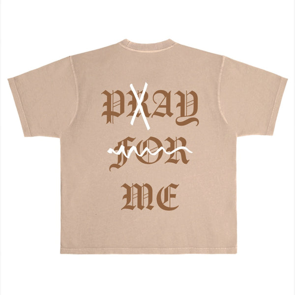November reine (Beige/Brown "Pray for me" t-shirt)