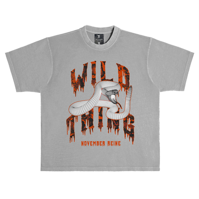 November Reine (Grey/Orange "Wild Thing" t-shirt)