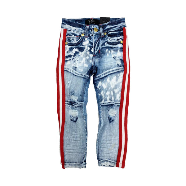 Elite denim (kids carnival red/white stripe jean)