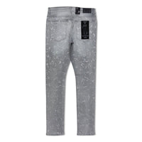 Focus Denim Men's Rhinestone Jeans - light Grey