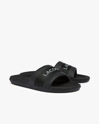 Lacoste Men's Croco Logo Slides Black