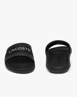 Lacoste Men's Croco Logo Slides Black