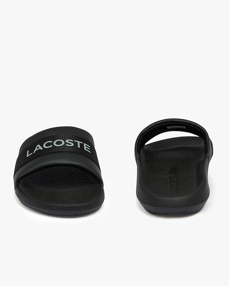 Lacoste Men's Croco Logo Slides Black