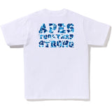 Bape Men’s Abc Camo College Ats Tee White X Blue
