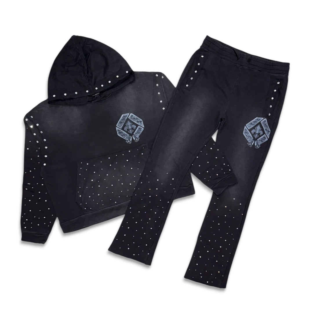 First Row Faith Dealer A Sacred Vow Sublime Light Stacked Jogger set Black