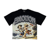 Mixed Emotion Rhinestone Seaside Tee Black