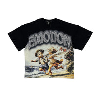 Mixed Emotion Rhinestone Seaside Tee Black
