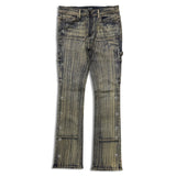 Kindred Men’s Rhinestone Stacked Jeans Mud Blue Wax