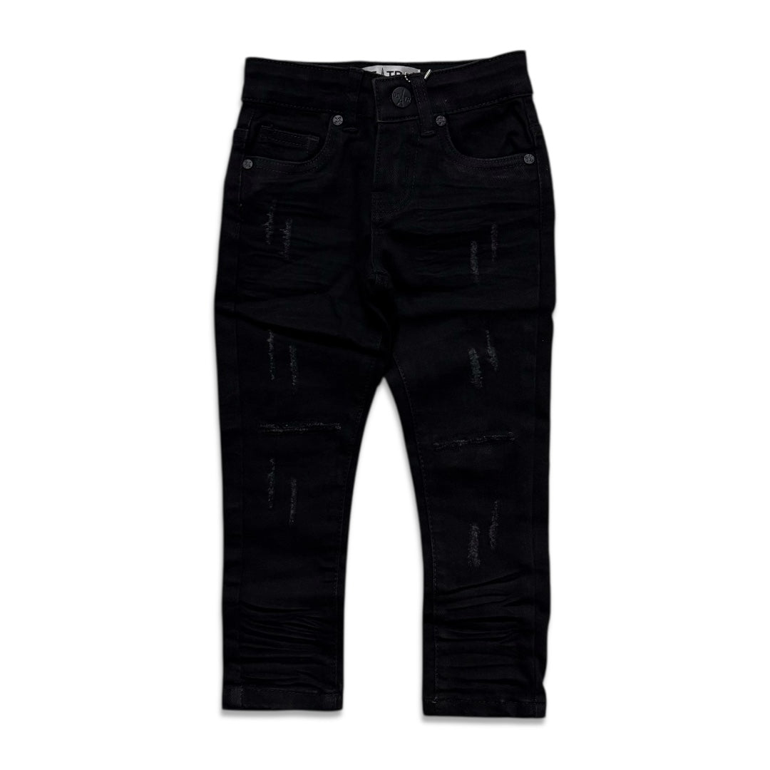 Premium disaster kids's ripped jean Black 3D