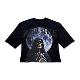 Kindred Men's Rhinestone Reaper Moon Cropped Tee – Black