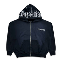 Purple brand Gothic Wordmark Drip hoodie Black