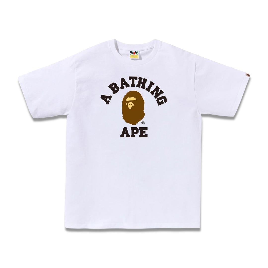 Bape Men’s College Tee White X Brown