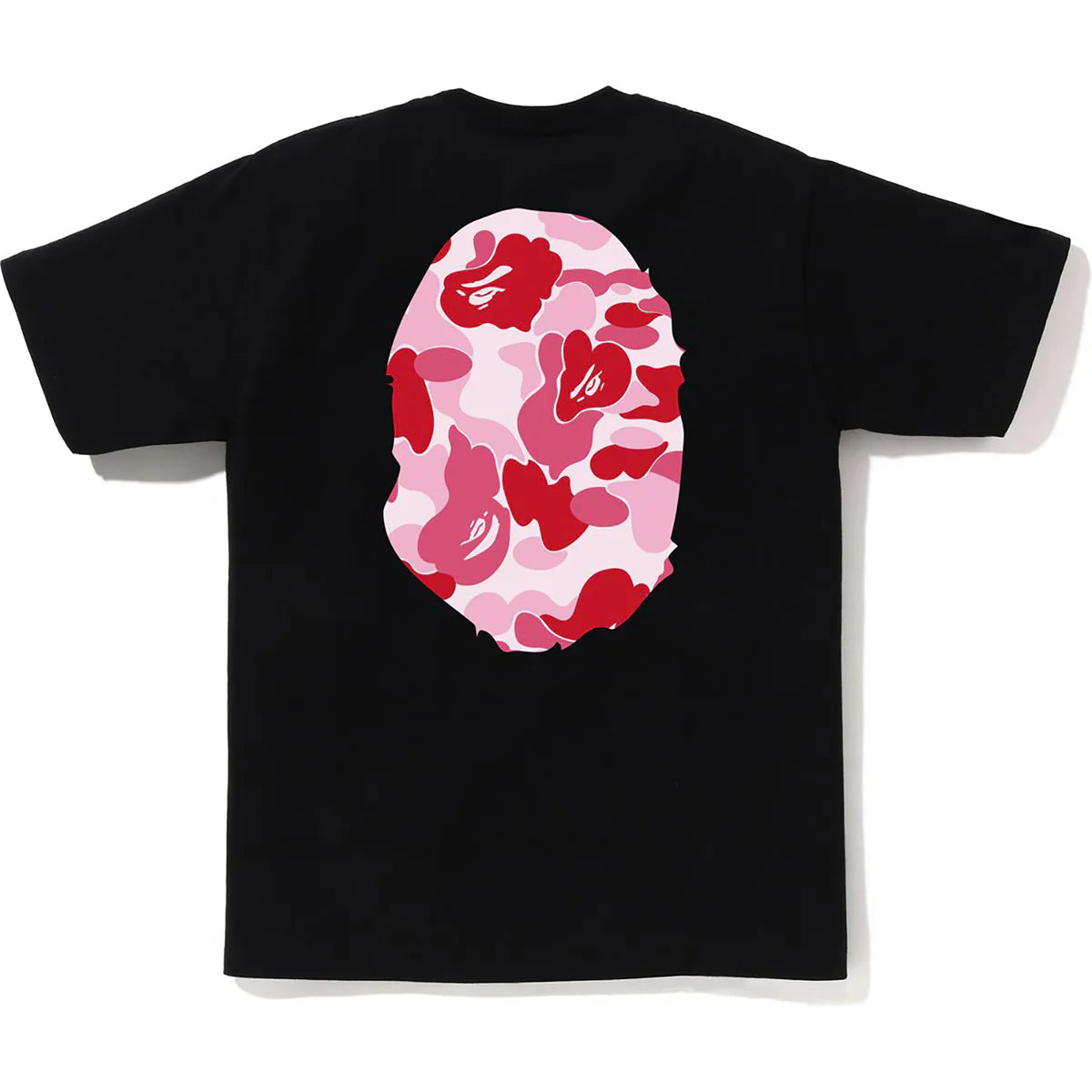 Bape Men’s ABC Camo Big Ape Head Tee Black x Pink