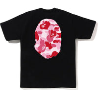 Bape Men’s ABC Camo Big Ape Head Tee Black x Pink