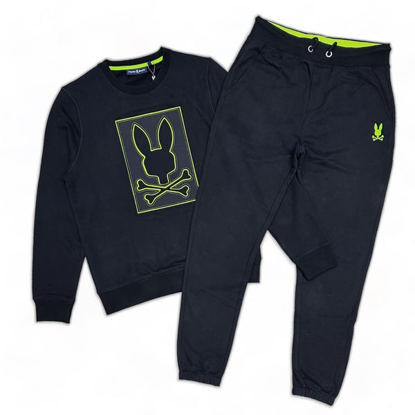 Psycho bunny (black fleece jogging set)