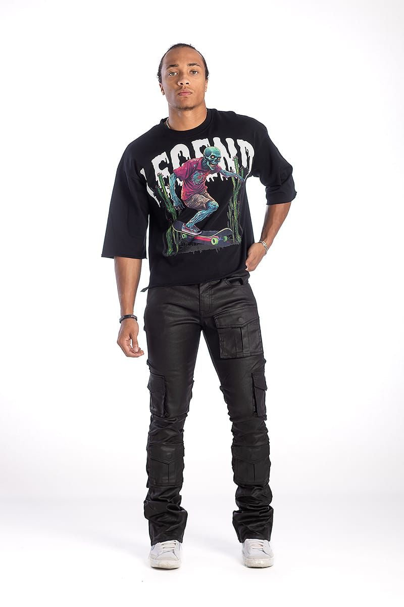 Kindred Men's Legend Skater Zombie Cropped Tee – Black