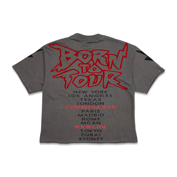 BKYS Born to Tour Cropped T-Shirt – Gray