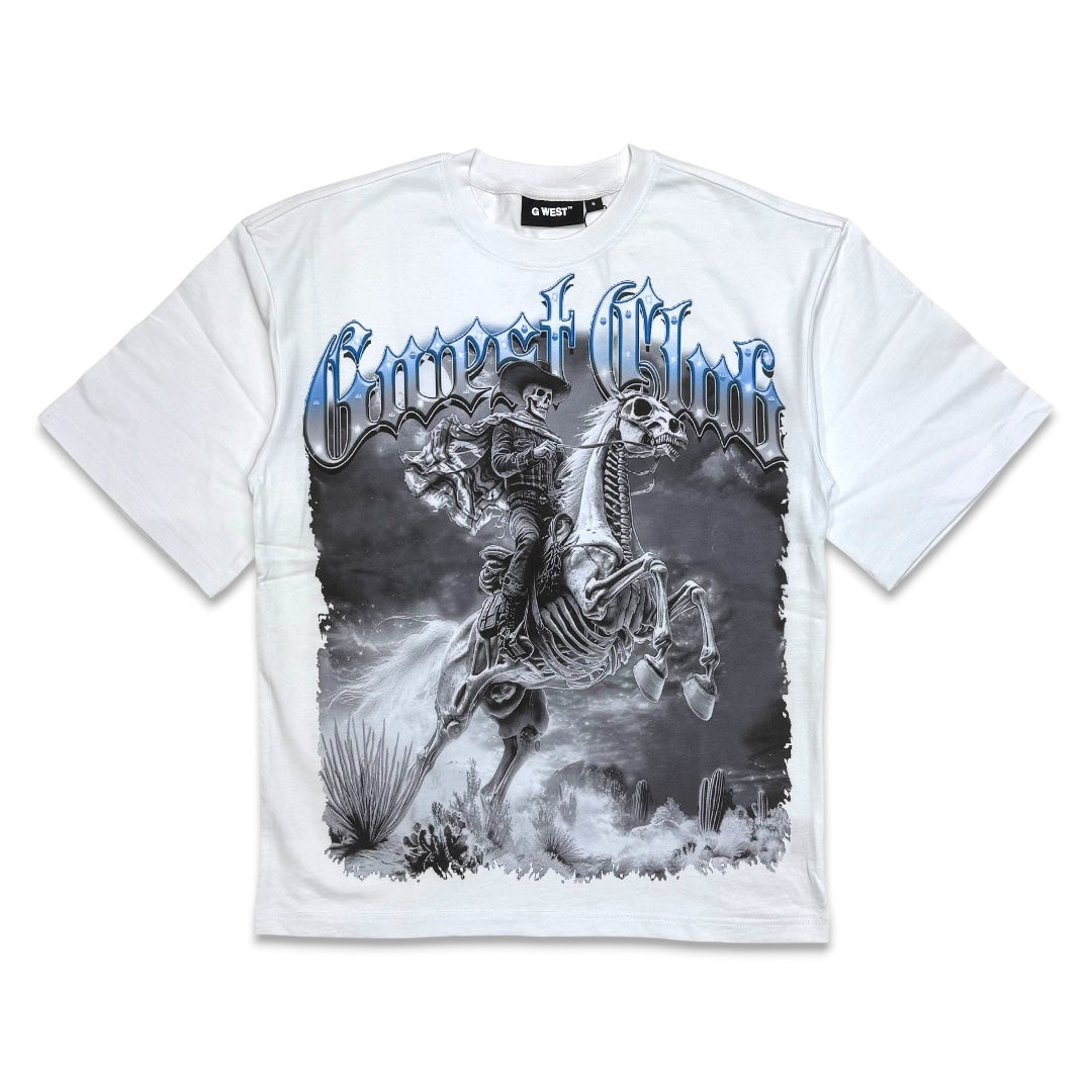 G West Rider Of Flames Tee White/Grey/Blue