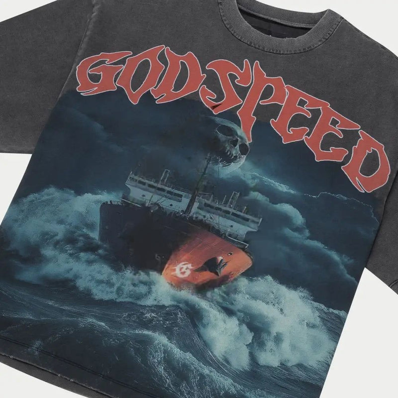 Godspeed Sea Sick T-shirt Grey Wash