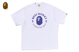Bape Men’s Busy Works Relaxed Fit Tee White X Purple