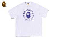 Bape Men’s Busy Works Relaxed Fit Tee White X Purple