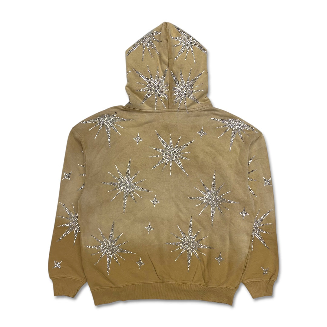 Majestik Men's Rhinestone Dyed Heavy Jogger set eggshell