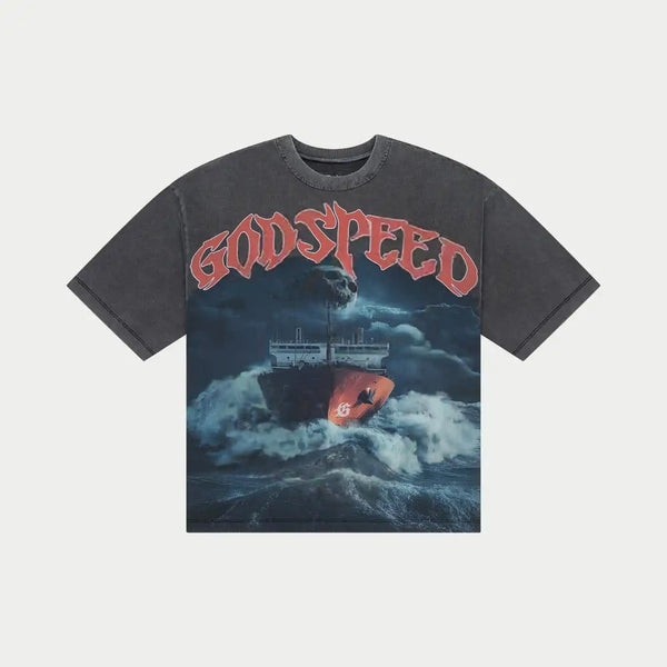 Godspeed Sea Sick T-shirt Grey Wash