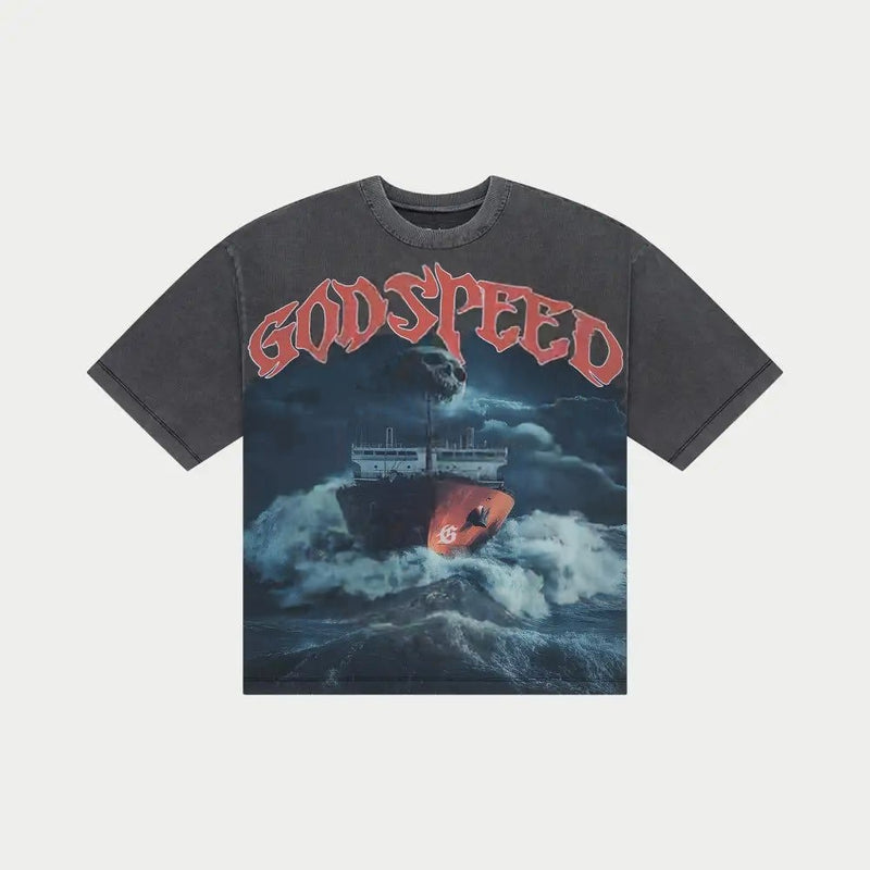 Godspeed Sea Sick T-shirt Grey Wash