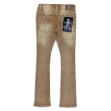 Vicious Denim Men's Stacked Embellished Jeans - brown