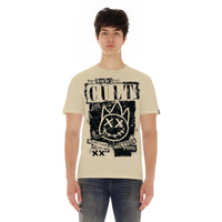 Cult of individuality Crew Neck Tee "Cult Tour" in Beige
