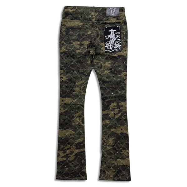 Vicious Denim Embellished Stack Jeans –  Premium Camouflage