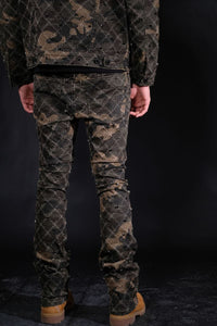 Vicious Denim Embellished Stack Jeans – Camo