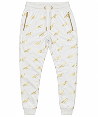 Avenue George V Allover Logo Jogger Pants Cream/Gold