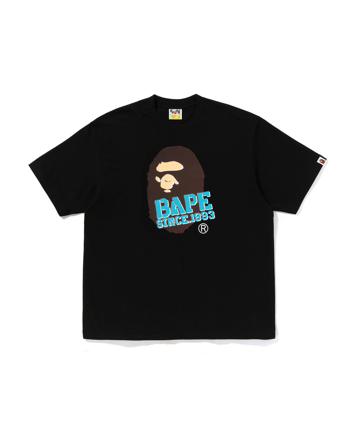Bape Stencil Font Ape Head Tee Black