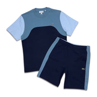 Lacoste Men’s Colorblock Short Set - Navy Blue